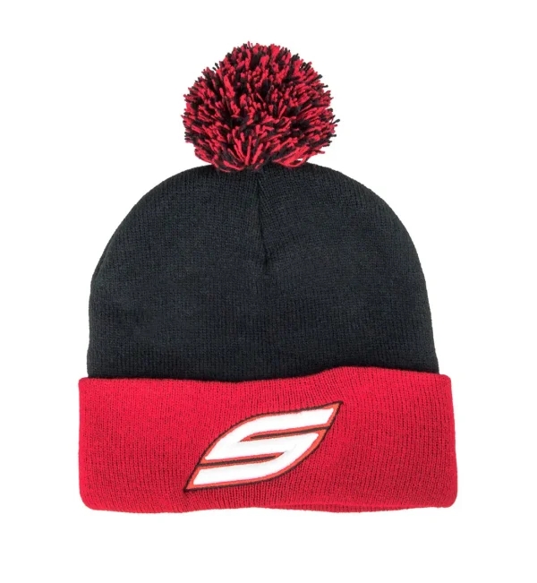 black red fuzzy pom beanie for 0 1752849548 - EASTCOASTTPAINTBALL