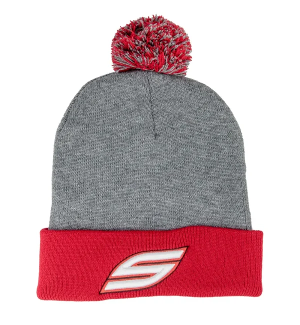 stylish gray red pom pom beani 0 1752849548 - EASTCOASTTPAINTBALL